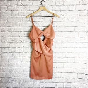 NWT NBD Satin Cut Out Mini Dress